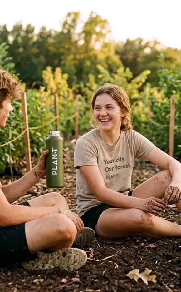 Volunteers at a community planting day